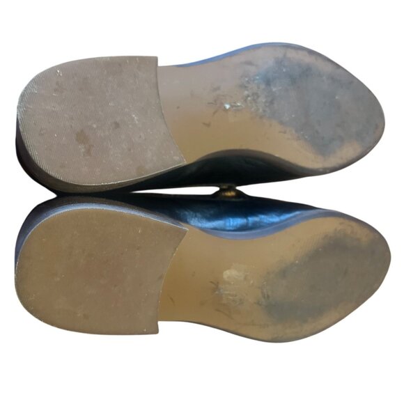 Madewell Womens Black Leather Loafers Size 7 - Picture 9 of 10